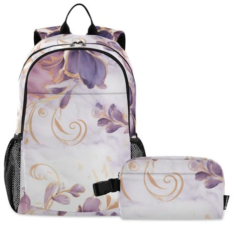 Amooorous Juego de 28 mochilas y loncheras para adolescentes, mochilas escolares para niñas con lonchera para niños de 8 a 10 años, 28