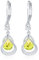 Silber Ohrringe Geburtsstein hängend ohrringe 14K silber hängend silber ohrringe Feine Schmuckstücke Geburtstagsgeschenke für Frauen Damen(Weißgold August)