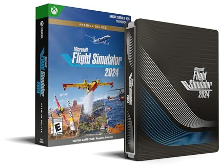 Microsoft Flugsimulator 2024 - Premium-Deluxe-SteelBook Edition - Spielen auf Xbox Series X|S und Windows PC [Digital Code]