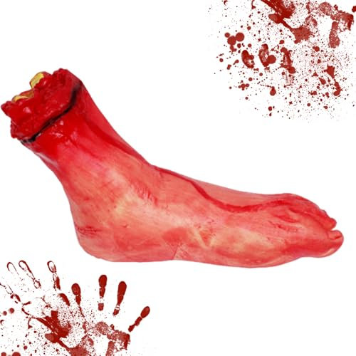 Pied coupé d'Halloween Horreur Sanglant Faux Outil Pied cassé Farce Accessoires de fête d'Halloween Simulation d'Halloween Pieds Halloween Horreur Sanglant Halloween Pied cassé Faux Pied coupé