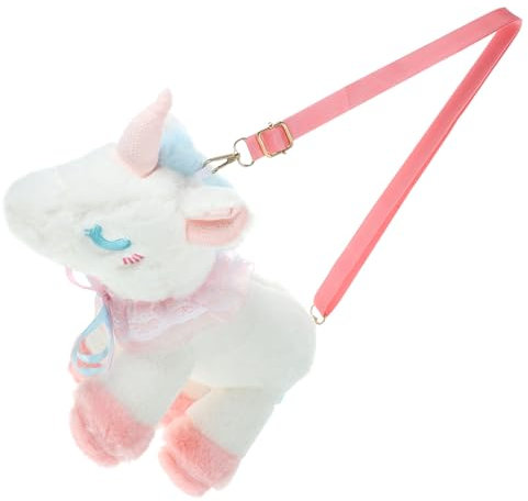 TINEASUR Niedliche Einhorn Plüsch Umhängetasche Damen Cartoon Crossbody Bag Aus Weichem Material Praktische Mini Schultertasche Für Shopping Freizeit Und Geschenkideen