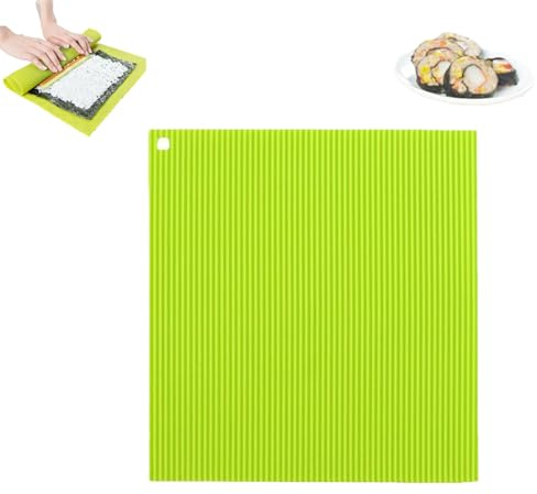 Sushi Rollmatte,Sushi Rolle Unterlage Werkzeug Silikon Sushi Antihaftbeschichtete Oberfläche Sushizubehör Matte Silikon Hausgemachtes Sushi Matte für Anfänger Sushi Rolle Bambusmatte Party Picknick