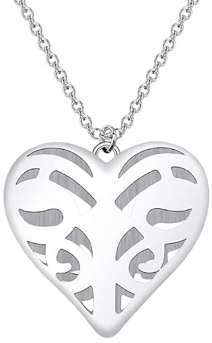 PRINCESS CUTENESS STORE Caroline Forbes Halskette mit Anhänger in Form eines Vampirs, hohles Herz