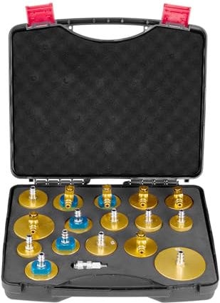 VEVOR Brake Master Entlüfterset 17-teilig professionelles Bremsentlüfter-Adapterset mit komplettem Set und Griff, langlebiger Bremsentlüfteradapter zum Befüllen der Bremsflüssigkeit