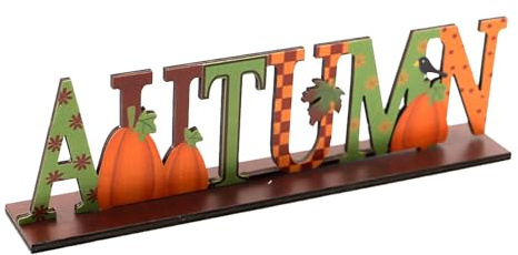 BHSTTNIXP Thanksgiving Sign,Autumn Decorations Wooden Ornaments,Thanksgiving Pumpkin Autumn Letter Decoration,Harvest Table Sign Fall Decorations for Home,7 * 4 * 25 cm