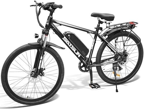 26'' Electric Bikes for Adults. City Commuter E-bike with High-Speed Brushless Motor. Electric Bike for 7 Speed Gear, Built-in 36V-8Ah Removable Li-Ion Battery, G51 LCD Display, Dual Disc Brake