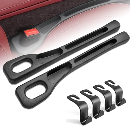 Autositz Lückenfüller 2er Set Car Seat Gap Filler, Lückenfüller für Autositze, Aufbewahrungsbox für Autositze, Autositz Spaltfüller für Schlüssel, Handys, Geldbörsen, für Auto SUV LKW (Schwarz)