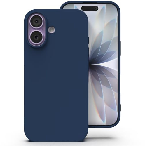 Zuvirelx Silikon Hülle für iPhone 17 - Dunkelblau | Dünne, Rutschfest, Weiches Griff, Minimalistisch, Taschenpassend, Stoßfest Handyhülle