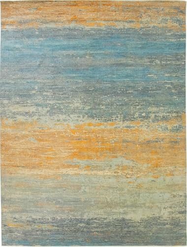 Nain Trading Mahra 279x367 Handgeknüpft Modern Orientteppich Designteppich Teppich Wolle mit Seide Pakistan