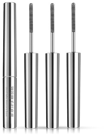 Ironeye Mascara,Iron Eye Mascara,3D Curling Eyelash Iron,Bristle-Free Metal Eyelash Brush, Natürliche, verlängernde und pflegende,Wimperntusche Wasserfest Mascaras Schwarz (3PC)