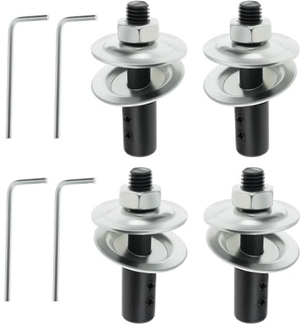 Hipzeepo 4PCS Bench Grinder Extension Shaft Arbor Extender 8mm to 10mm with Wrench and Washer for Polisher Sander