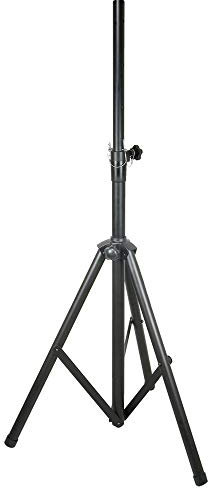 beamz Adjustable Folding Tripod Light Stand 25kg Maximum Load, 1.45m-2.3m Height, Heavy-Duty T-Bar Mounting for DJ Disco Lighting and Satellite Dish Equipment, Compact Portable Design