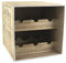 Totally Addict KV7210 Porte-bouteilles Caisse de vin Cave à vin 6 bouteilles Le caviste Ou Cuvée du jour Bois Beige et noir 30 x 33 x 30 cm