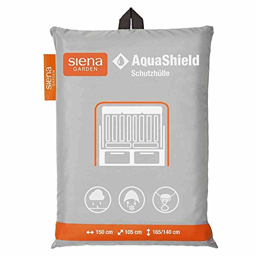 Siena Garden AquaShield Strandkorbschutzhülle, silber-grau, mit Active Air System, 150x105x165cm