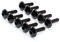 M6x25mm Linsenkopfschraube schwarz M6 Gewinde Linsenkopf breit Innensechskant - 10 Stück