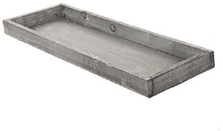 Schreiber Deko Dekotablett/Holztablett GRAU-Washed 42x14 cm / 1 Stück