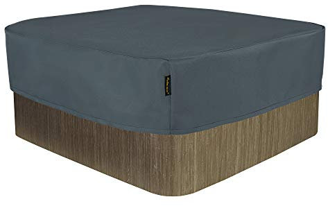 Hentex - Telo protettivo rettangolare per vasca idromassaggio da giardino – protezione impermeabile contro vento e raggi UV 230 W x 230 D x 25 H cm