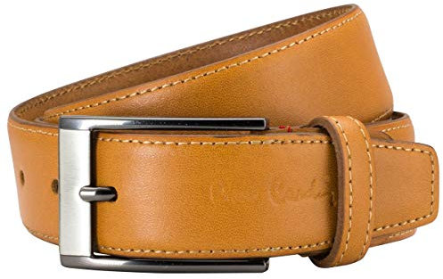 Pierre Cardin Gürtel Herren Vollledergürtel aus Rindleder, 35 mm breit, Gürtel, kürzbar, Ledergürtel, Klassik-Gürtel, natur