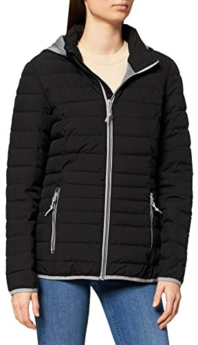 G.I.G.A. DX Damen Uyaka Steppjacke/Casual Funktionsjacke In Daunenoptik Mit Abzippbarer Kapuze, schwarz, 42