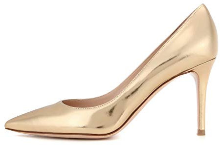 Soireelady Scarpe da Donna,Scarpe col Tacco Donna, Tacco a Spillo Scarpe Oro EU37