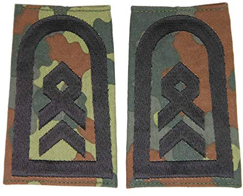 baum-m gmbh Rangschlaufen für Schulterklappen für die Deutsche Bundeswehr flecktarn mit schwarzem oder goldenem Stick Stabsfeldwebel