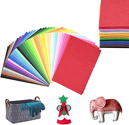 SIMDAO A4 Filz, 80Stück Vliesstoff Filz Blätter für DIY Handwerk, Filzblätter In Verschiedenen Farben, Filzblätter Kunsthandwerk für Kinder/Nähen Patchwork/Scrapbooking (40 Farben, 1mm)