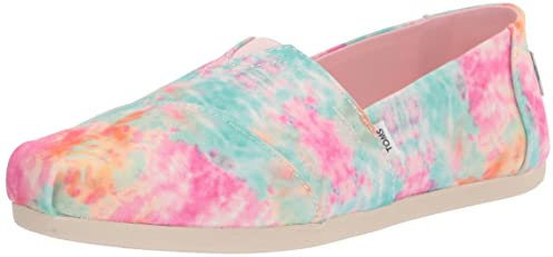 TOMS Damen Alpargata Print Flache Slipper, Grün, 37 EU