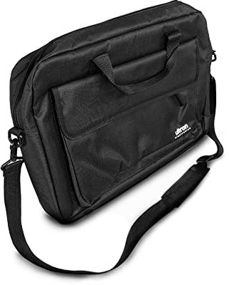 ultron Case Plus kompakte Laptoptasche, Umhängetasche/Tragetasche mit Taschen zur Aufbewahrung von Zubehör, für Laptops bis zu 17,3 Zoll (42 cm), Schwarz, 1 Stück