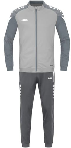 JAKO Herren Trainingsanzug Polyester Performance, Soft Grey/Steingrau, L