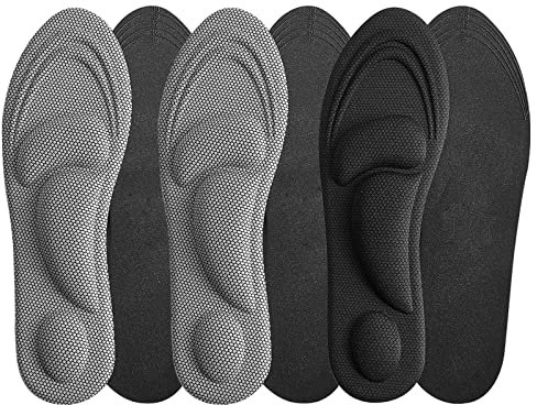 Tiuxiu 3 paia Solette Plantari Ortopedici Supporto per Arco plantare Solette Scarpe per Piede Piatto Fascite Plantare per Uomo e Donna