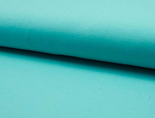 Jersey Stoff in Türkis hell als Meterware zum Nähen, 50 cm