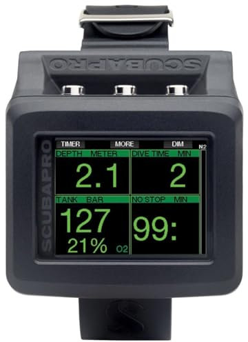 SCUBAPRO Galileo 2 avec Emetteur, Kit regolatore per Immersioni in Acqua Fredda Unisex-Adulto, Nero, Taglia Unica