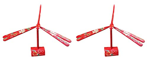 Toyvian Kids Balance Toy, 2stücke Kids Balance Toy Handgefertigtes Spielzeug Mit Halterung Lernspielzeug Für Mädchen Fördert Die Konzentration Und Motorischen Fähigkeiten Rot