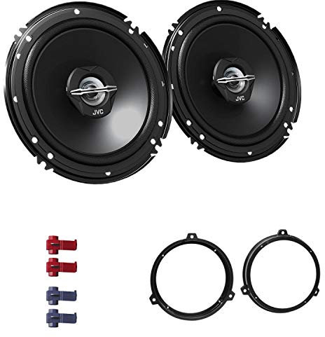 JVC CS-J620X Auto Lautsprecher 16,5 cm mit Einbauset passend für FIAT Panda (169) 2003-2012 Türen hinten/Heck 600 W 165mm 2 Wege Koax