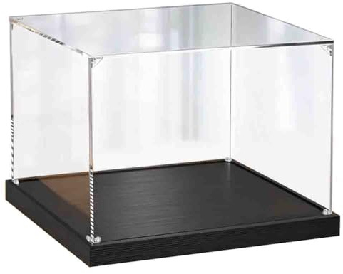Acryl-Vitrine für #21327 Bausteine Modellset,staubdicht,transparent,transparent,Vitrine (Modell Nicht im Lieferumfang enthalten)(Black Base)