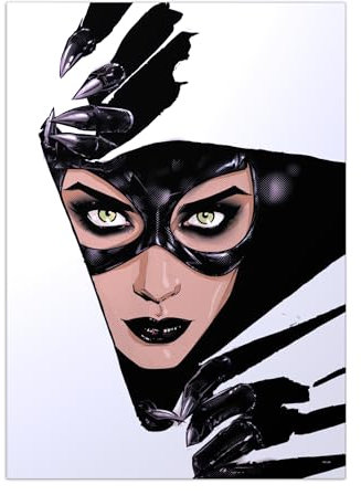 Displate Offiziell DC Comics MetallPoster Magnetische Befestigung Inklusive Lizenziert Bilder Hochwertiges Poster DC Iconic Art - CATWOMAN by Joelle Jones 45 cm x 32 cm