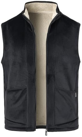 MeiLayM Herren Fleeceweste Leichte Outdoor Westen Ärmellos Bodywarmer Winter Weste mit Taschen und Reißverschluss Winddichte Freizeitweste Camping Jagd Multifunktionsweste