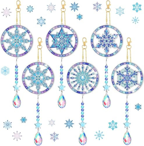kiimiipa 2pcs DIY 5D Diamant Painting Kinder Anhänger Windspiel Diamond Painting Anhänger Wind Glocke Hängende Diamantzubehör Diamond Painting für Home Dekor (Style 3)