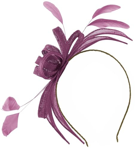 Failsworth Millinery Aliceband Sinamay Fascinator - Rosewood, One Size