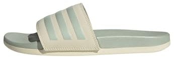 adidas Adilette Comfort Slides, SE DESLIZA Mujer, Wonder White/Linen Green Met. / Linen Green Met, 42 EU