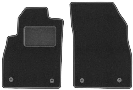 Velours-Fußmatten vorne passend für Opel Astra J 2009-2015, Graphit, LUX | passend für Schrägheck/Limousine/Kombi/Sports Tourer; Velours-Teppich (Polypropylen), ca. 6,5 mm