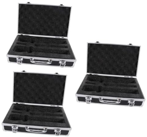 3 Stück Mikrofonbox Mikrofonbehälter Schützender Mikrofon Aufbewahrungshalter Aufbewahrungskoffer Für Mikrofon Schützender Mikrofonkoffer Mikrofon Organizer Koffer