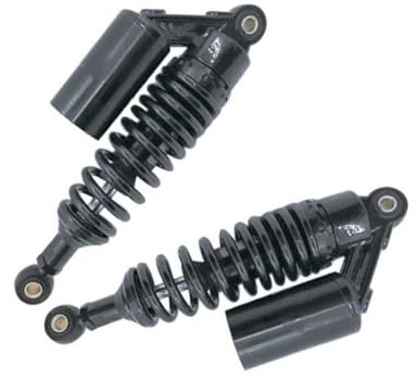 BLNETU Motorradzubehör Für Kawasaki Schwarz Überzug Universal 11 280 MM Frühling 8 MM 1 Paar Hinten Stoßdämpfer Motorrad Stoßdämpfer(Schwarz)