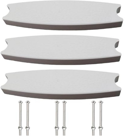 Pack of 3 Pool Ladder Steps, Non-Slip Pool Steps, Replacement Pool Ladder Steps with Screws for Most Recessed and Ground Swimming Pool Ladder, Pool Ladder, Pool Ladder Accessories