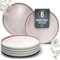 Steingut Frühstücksteller 6 Personen Ibiza TESTSIEGER, Hochwertiges Mediterranes Steingut Dessertteller Set, Kleine Teller, Salatteller - Pure Living in Rose
