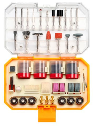 Hoteche 227-teiliges Multifunktionswerkzeug Zubehörset – Universal Zubehör für Schleifen, Schneiden, Bohren, Polieren und Entrosten – Praktische Aufbewahrung im Kunststoff- und Farbverpackung