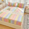 Surwin Spannbettlaken, Atmungsaktiv Spannbetttücher Elastisch Bettlaken, 30cm Steghöhe, Weiche Spannbetttuch Mikrofaser Spannleintuch (120x200cm+30cm,Regenbogen)