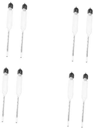 PRETYZOOM 4 Sätze Milchdichtemessgerät Ziegenmilch Flüssigkeitstester Aräometer Dichtemesser Laktatmessgerät Für Einsteiger Milchzähler Küchenset Heim-Hydrometer Glas 2 Stück * 4