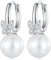 Schmetterling Muschel Perle Ohrclips 925 Sterling Silber Ohrringe, BSE760