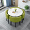 Modernes 5-teiliges Esstisch-Set mit kompaktem Design für Familie, kleiner Konferenzraum und Büro, 80 cm, Holztisch mit 4 Stühlen, ideal für kleine Räume und Versammlungen